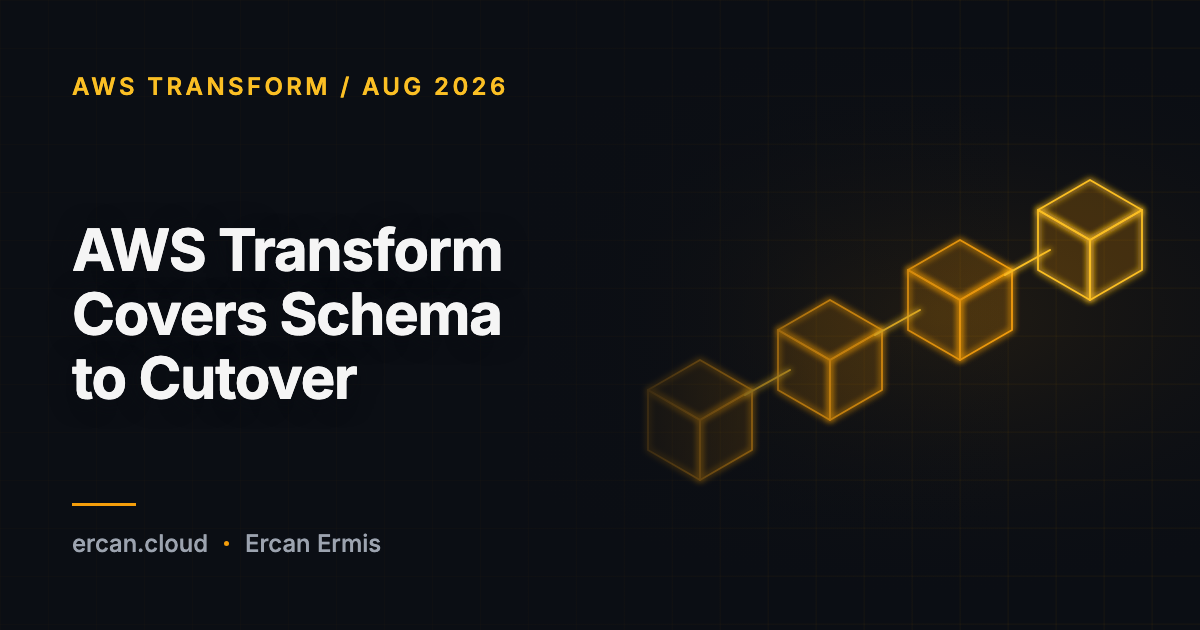 AWS Transform Covers Schema to Cutover