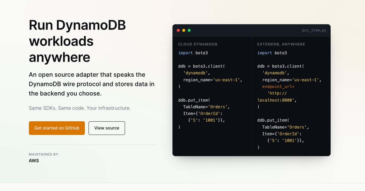Local DynamoDB Grew Up: A Hands-On Look at ExtendDB