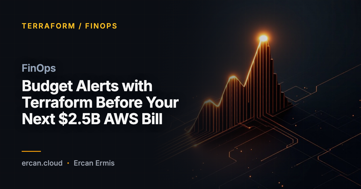 FinOps: Alertas de Orçamento com Terraform Antes da Sua Próxima Fatura AWS de US$ 2,5 Bilhões