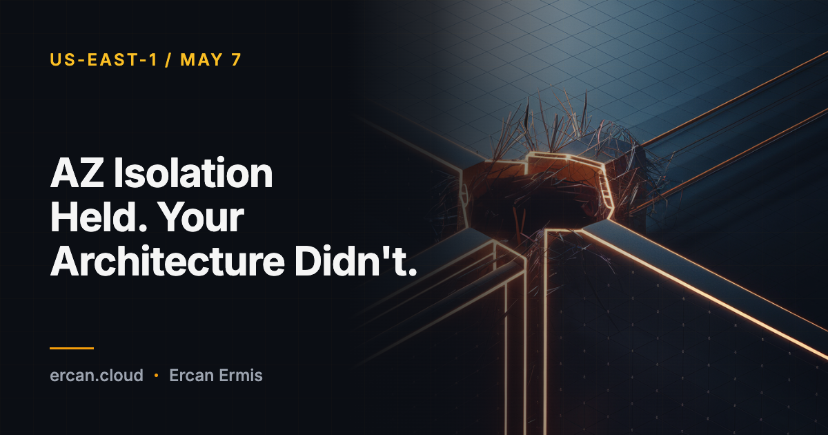 AZ Isolation Held. Your Architecture Didn't.